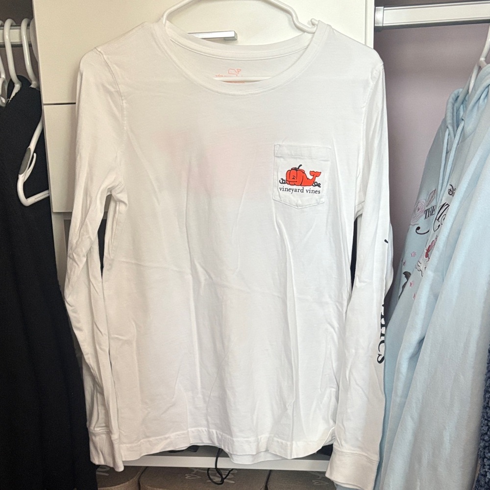 Vineyard Vines Halloween White Long Sleeve Tee